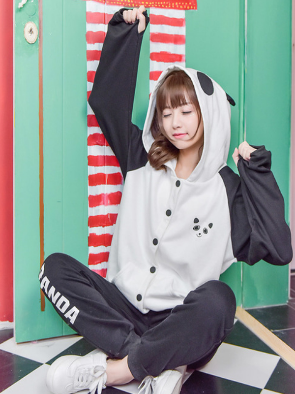 panda hoodie top and bottom set – asian icandy